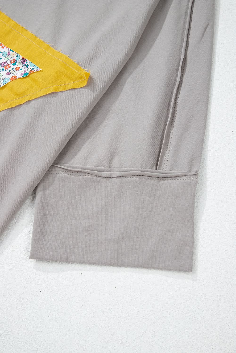 Chic grey floral star top - plus sizes
