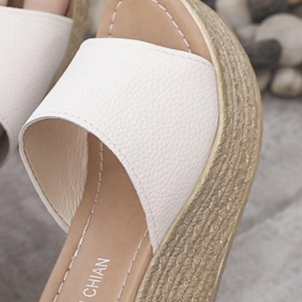 Chic open toe elevated sandals