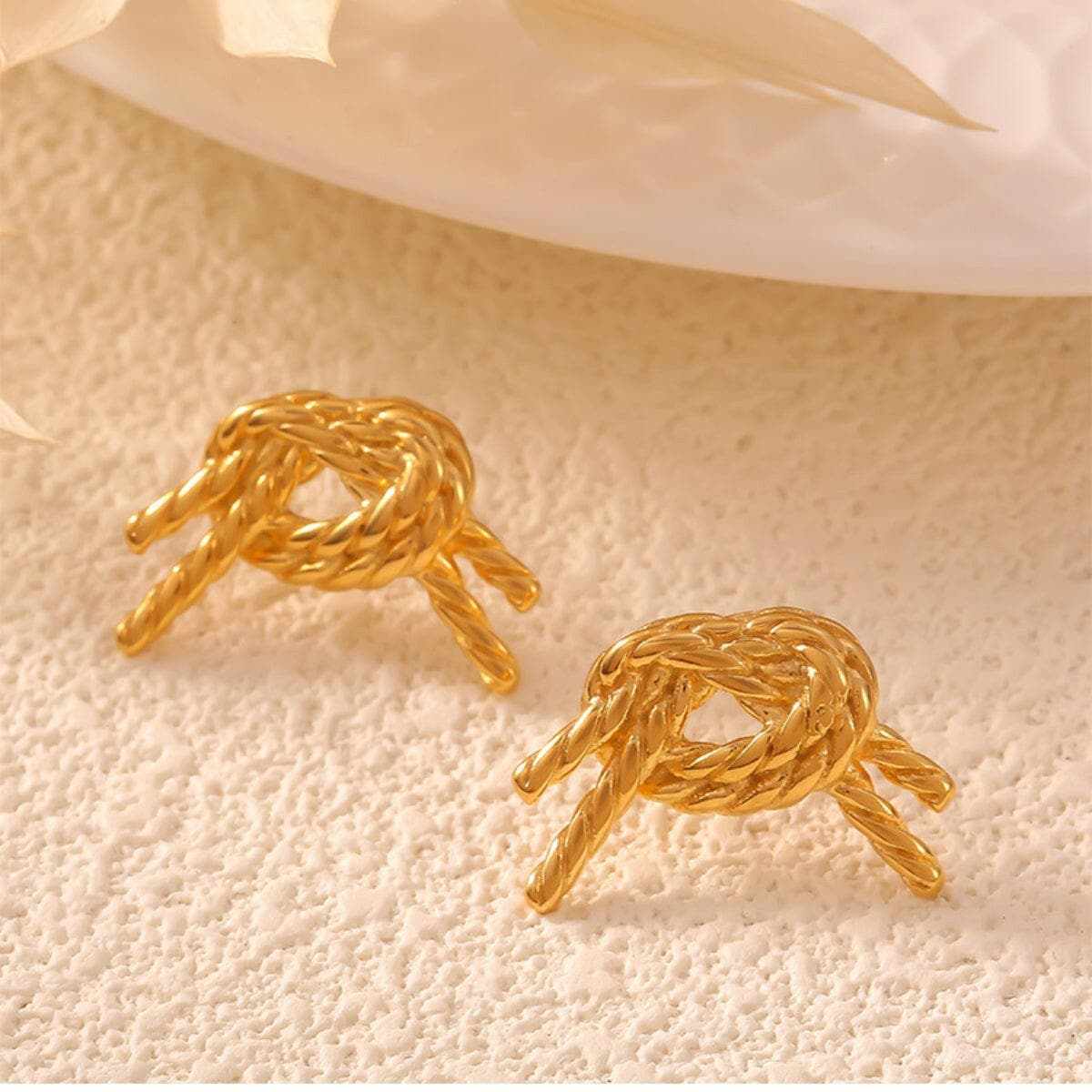 Chic titanium steel stud earrings