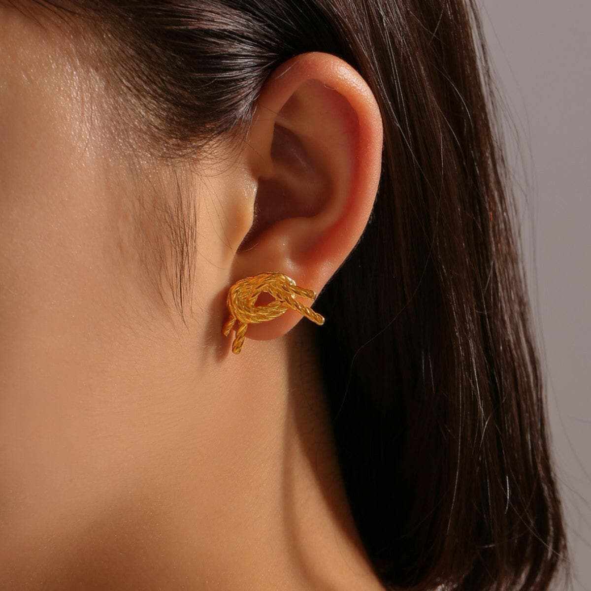 Chic titanium steel stud earrings