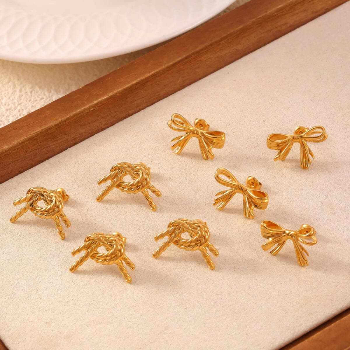 Chic titanium steel stud earrings