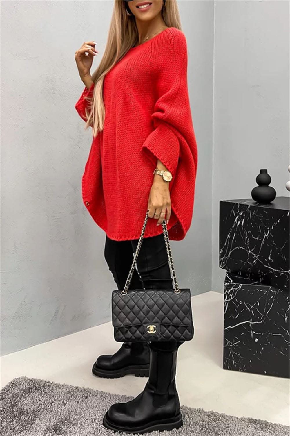 Cozy Batwing Sleeve Sweater