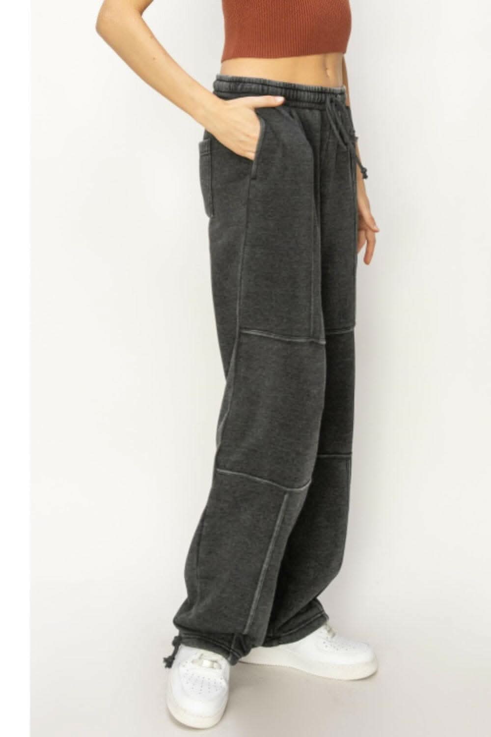 Cozy stitched drawstring pants by HYFVE