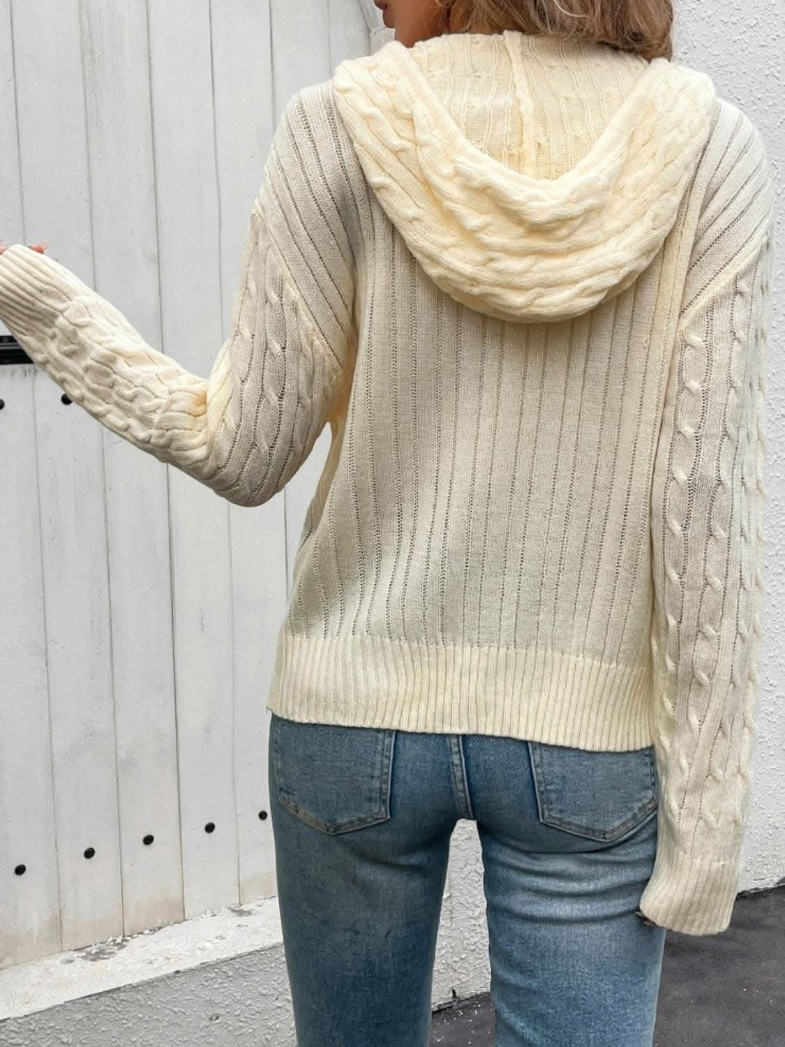 Cozy zip-up cardigan hoodie