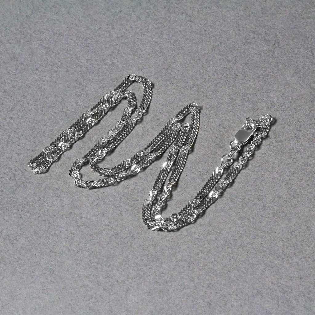 14k White Gold Singapore Chain (2.10 mm)
