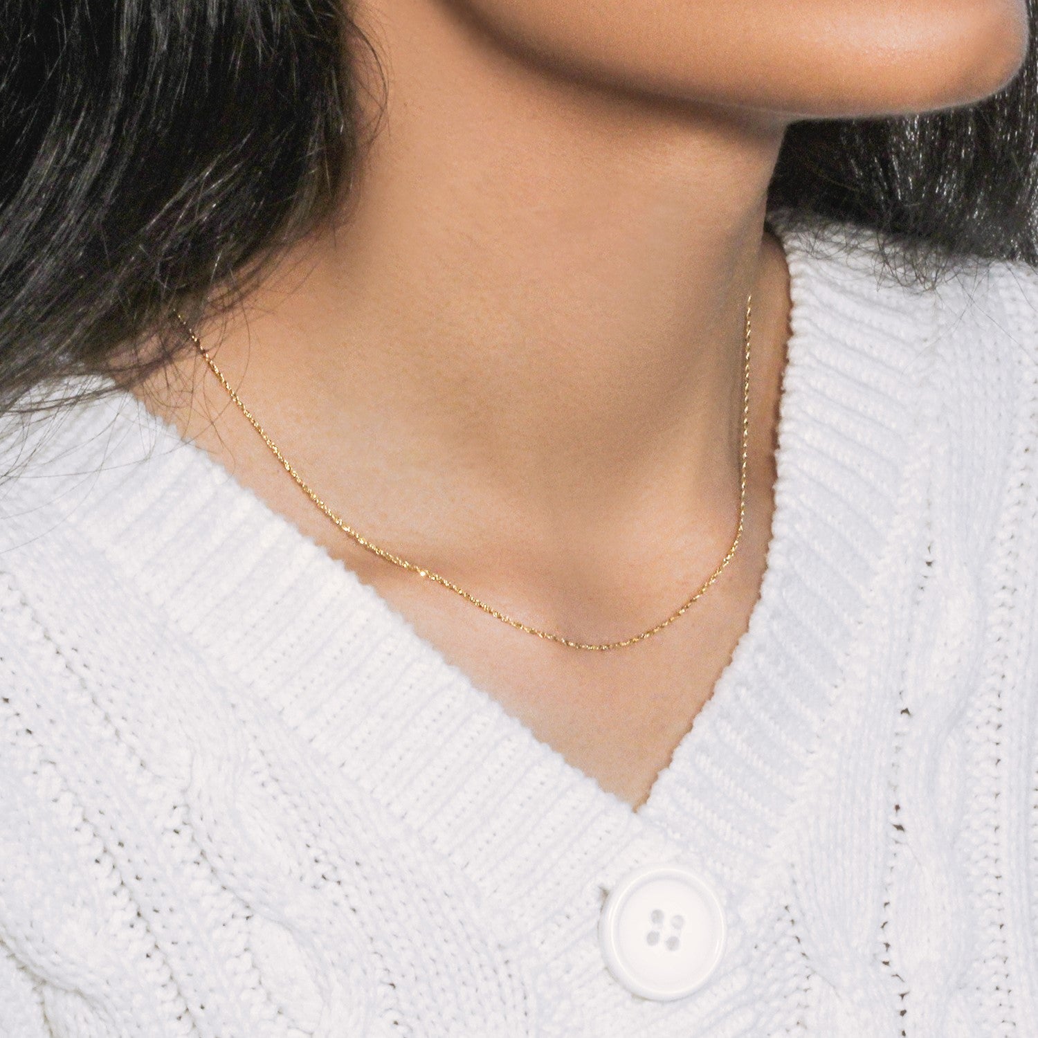 14k Yellow Gold Singapore Chain (1.10 mm)