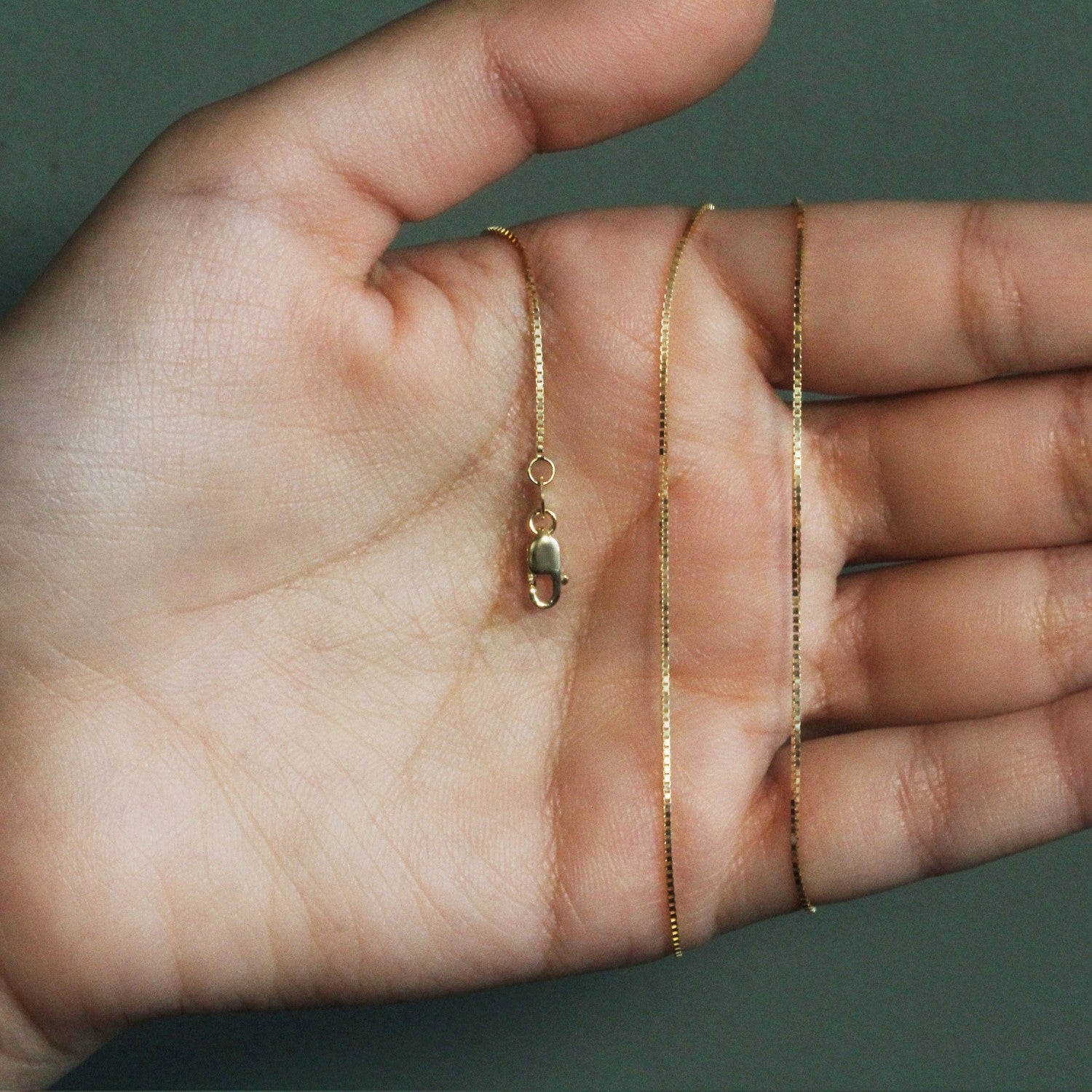 10k Yellow Gold Classic Box Chain (0.78 mm)