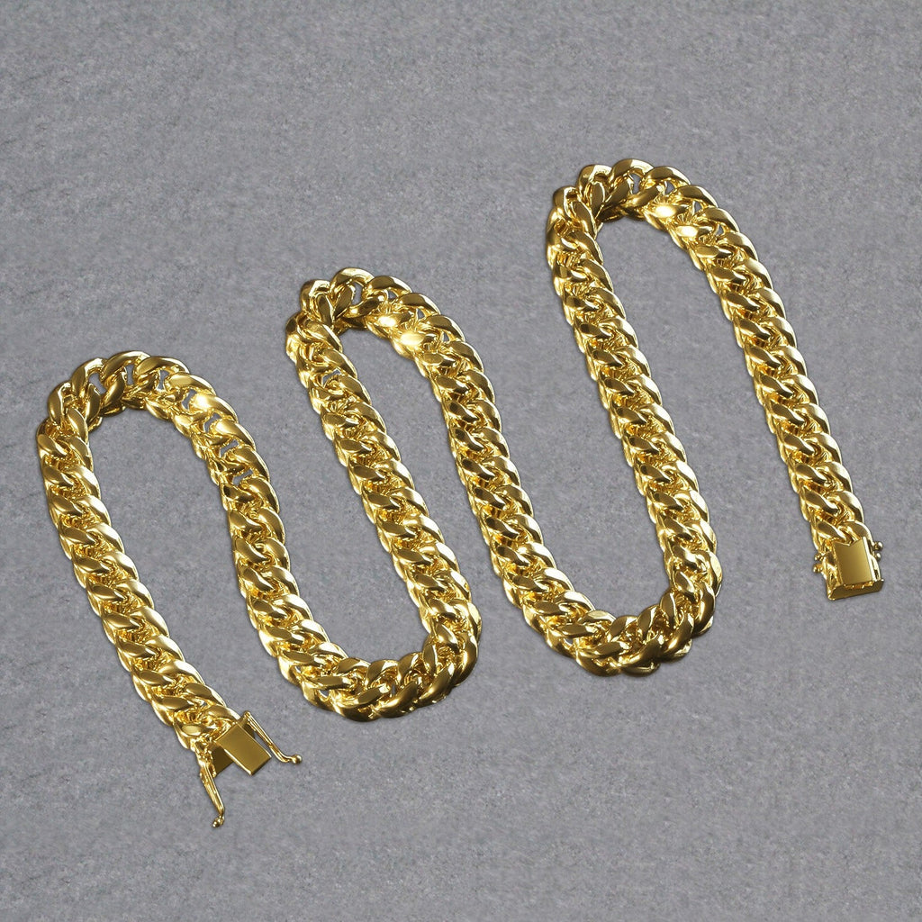 10k Yellow Gold Semi Solid Miami Cuban Chain (9.10 mm)