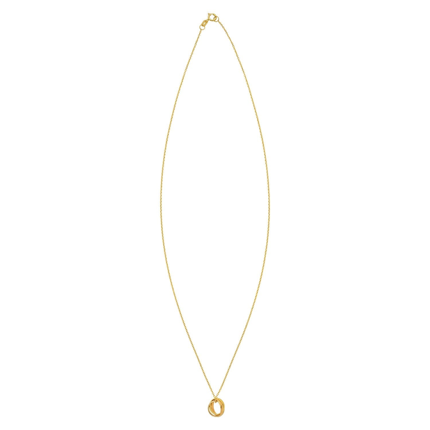 14K Tri Color Gold Trinity Chain Necklace