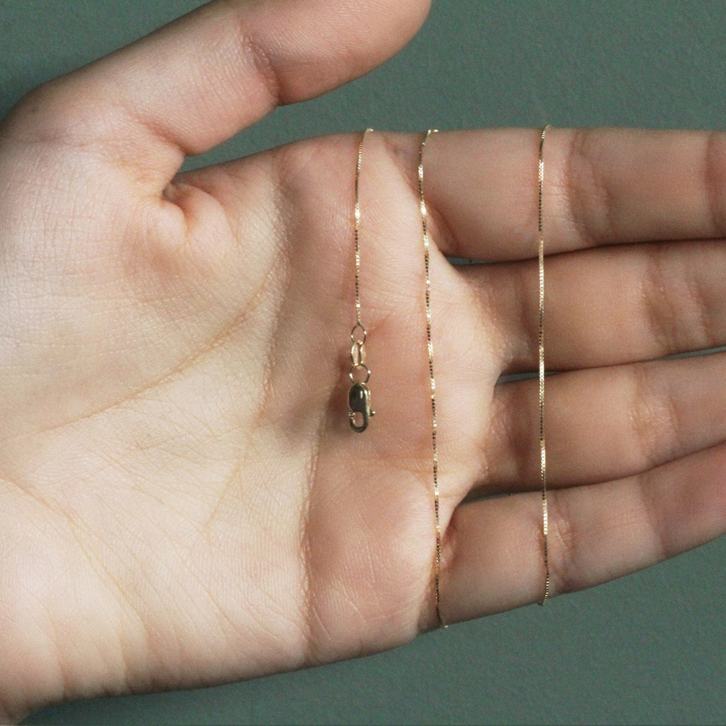 14k Yellow Gold Classic Box Chain (0.45 mm)