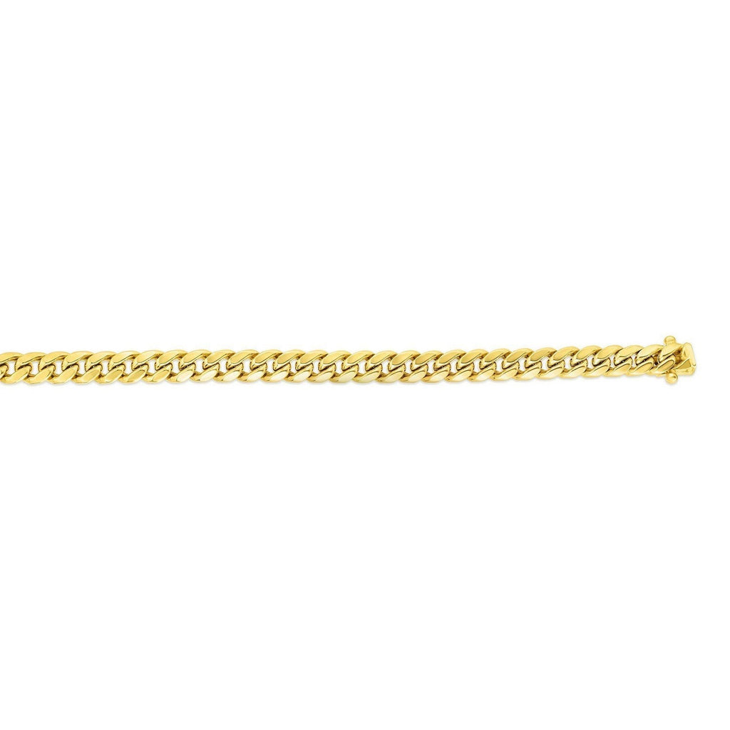 10k Yellow Gold Semi Solid Miami Cuban Bracelet (6.10 mm)