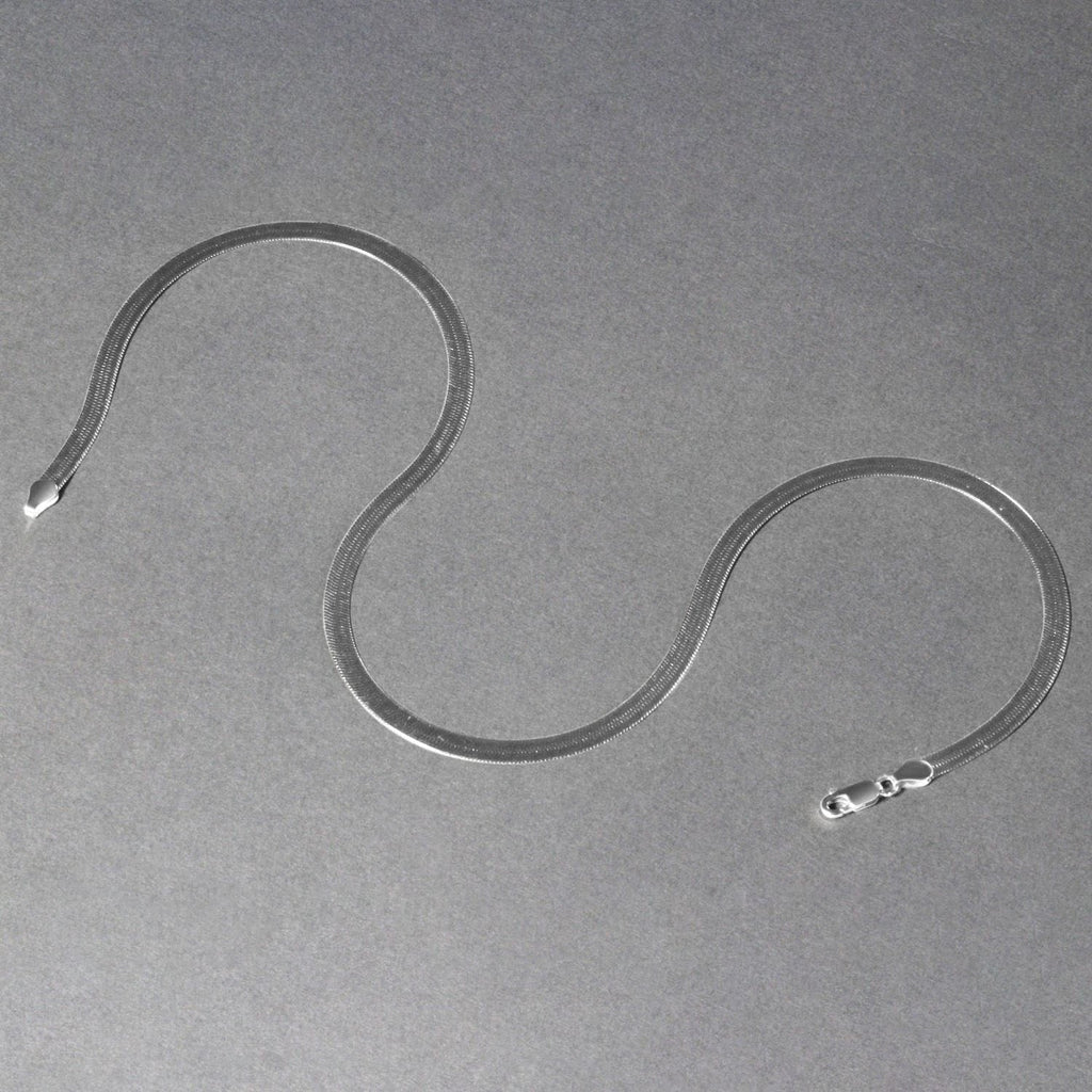 14k White Gold Super Flex Herringbone Chain (4.60 mm)