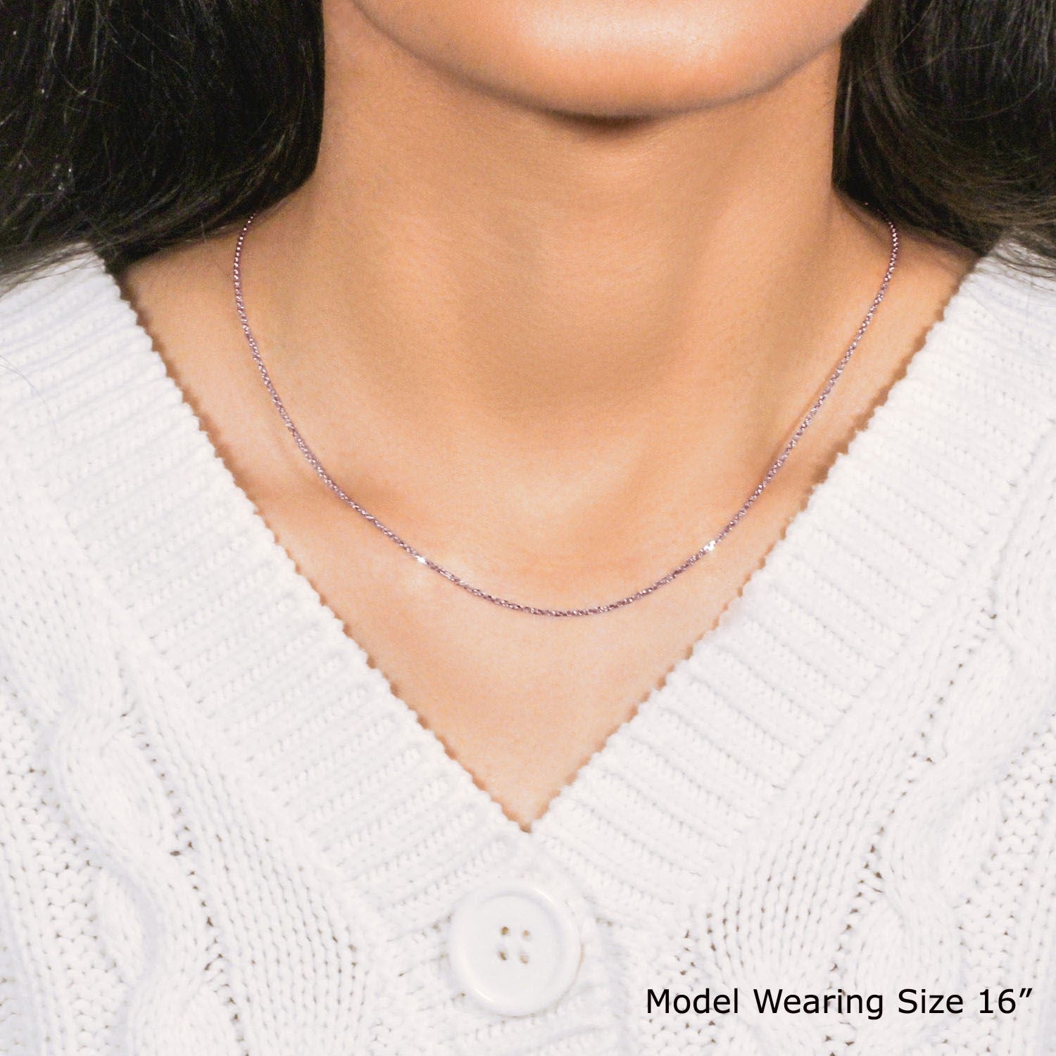 14k Rose Gold Diamond Cut Cable Link Chain (1.10 mm)