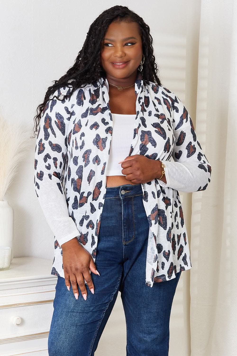 Double Take leopard cardigan