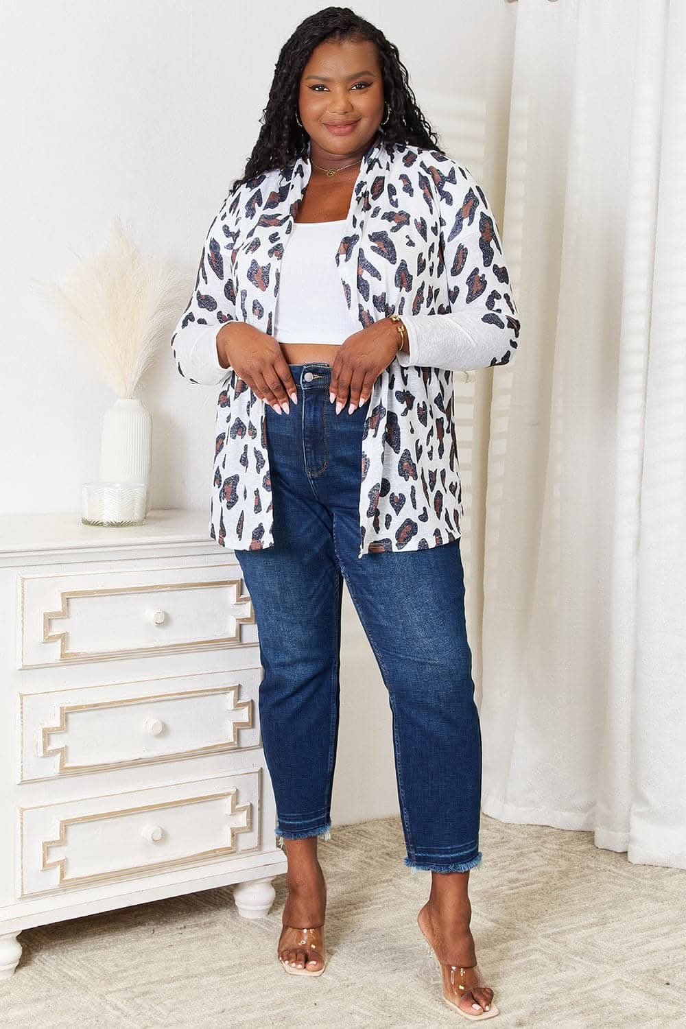 Double Take leopard cardigan