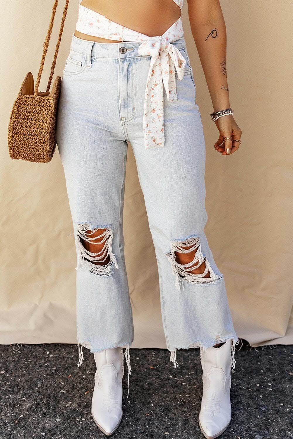 Premium Edgy distressed denim jeans