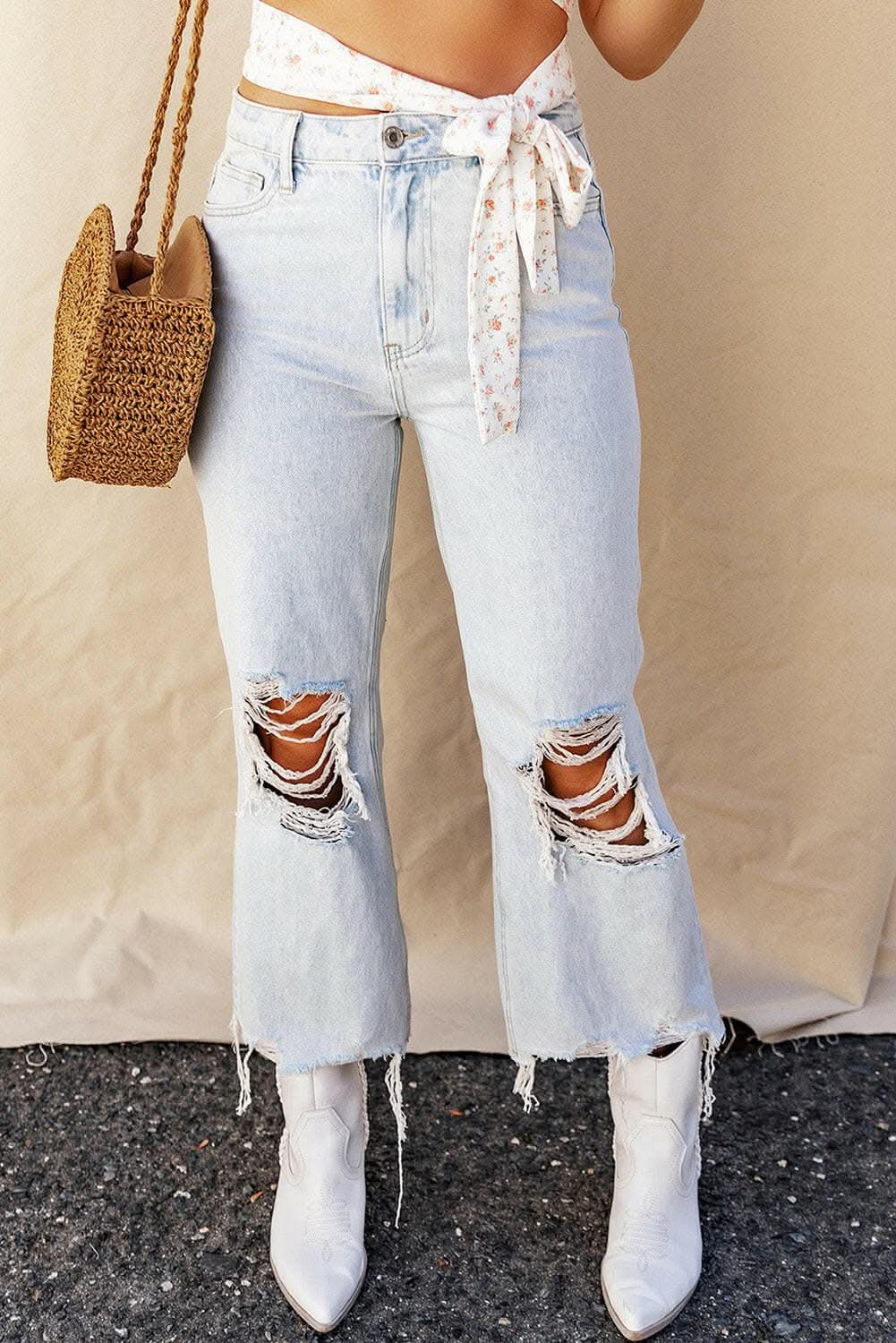 Premium Edgy distressed denim jeans