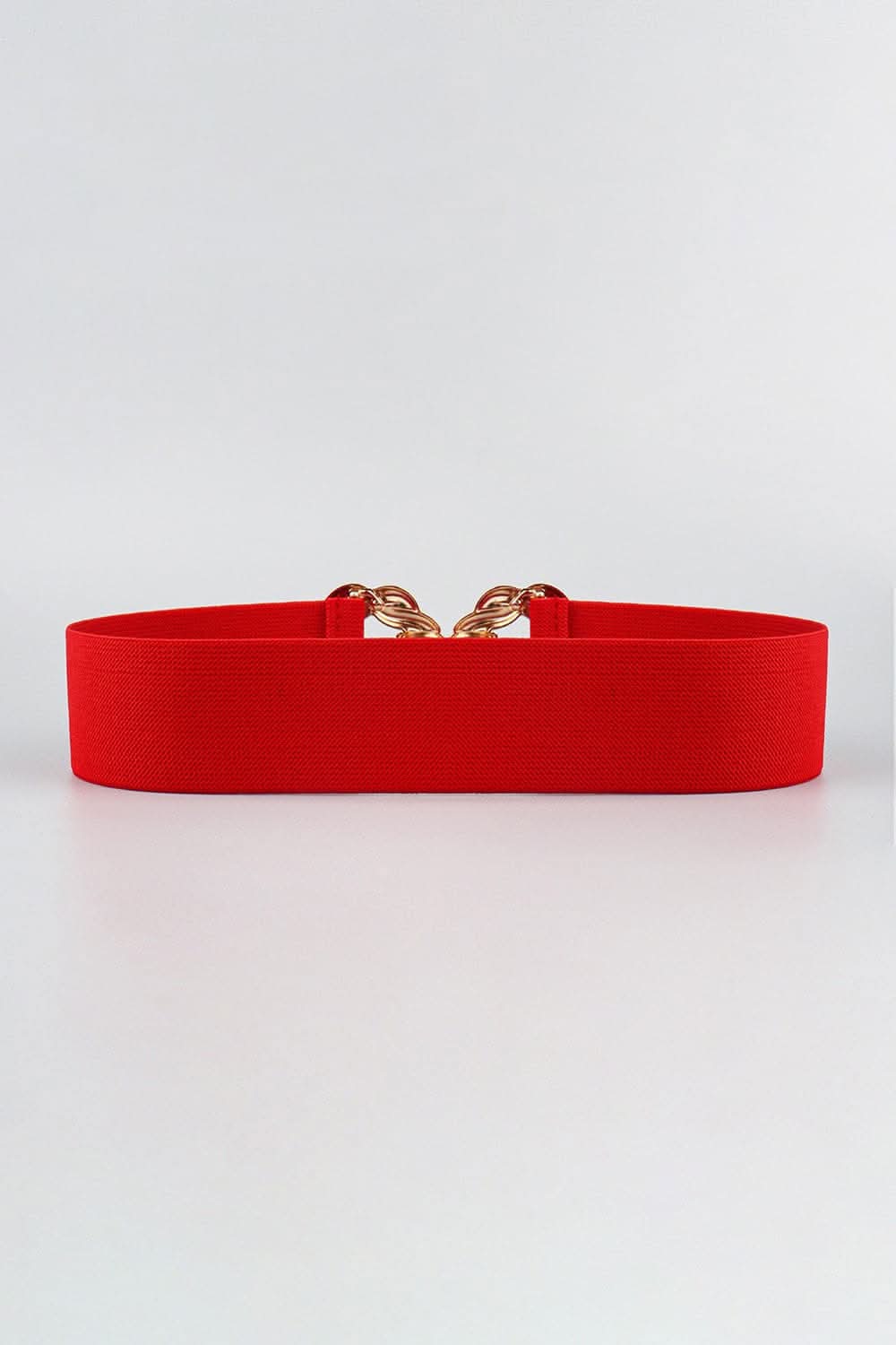 Elastic belt with zinc alloy buckle