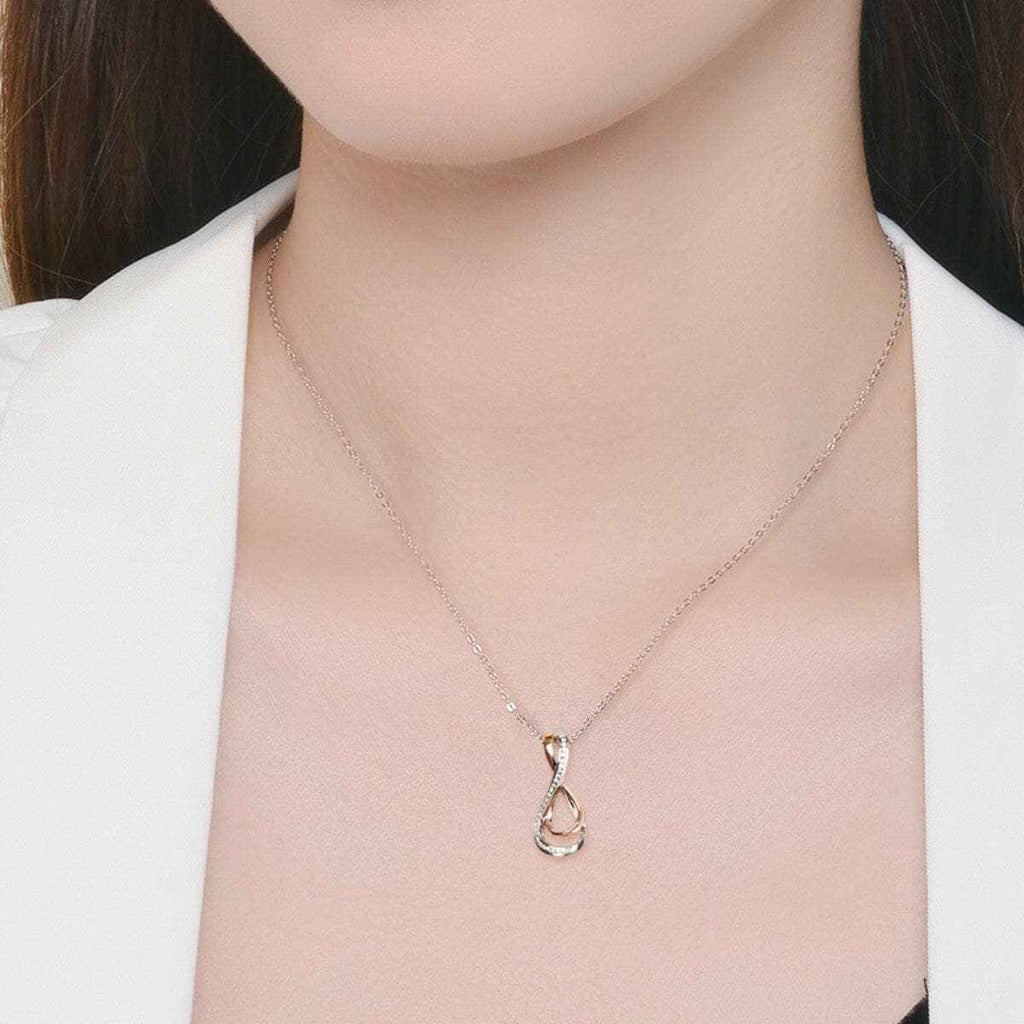 Elegant Moissanite Infinity Pendant