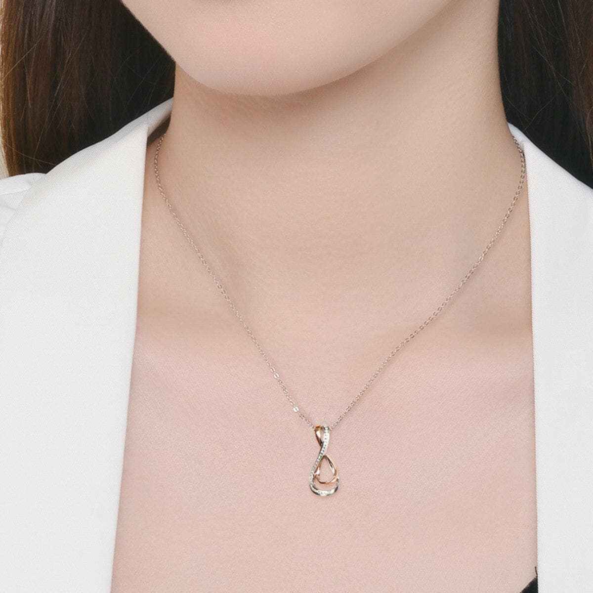 Elegant Moissanite Infinity Pendant