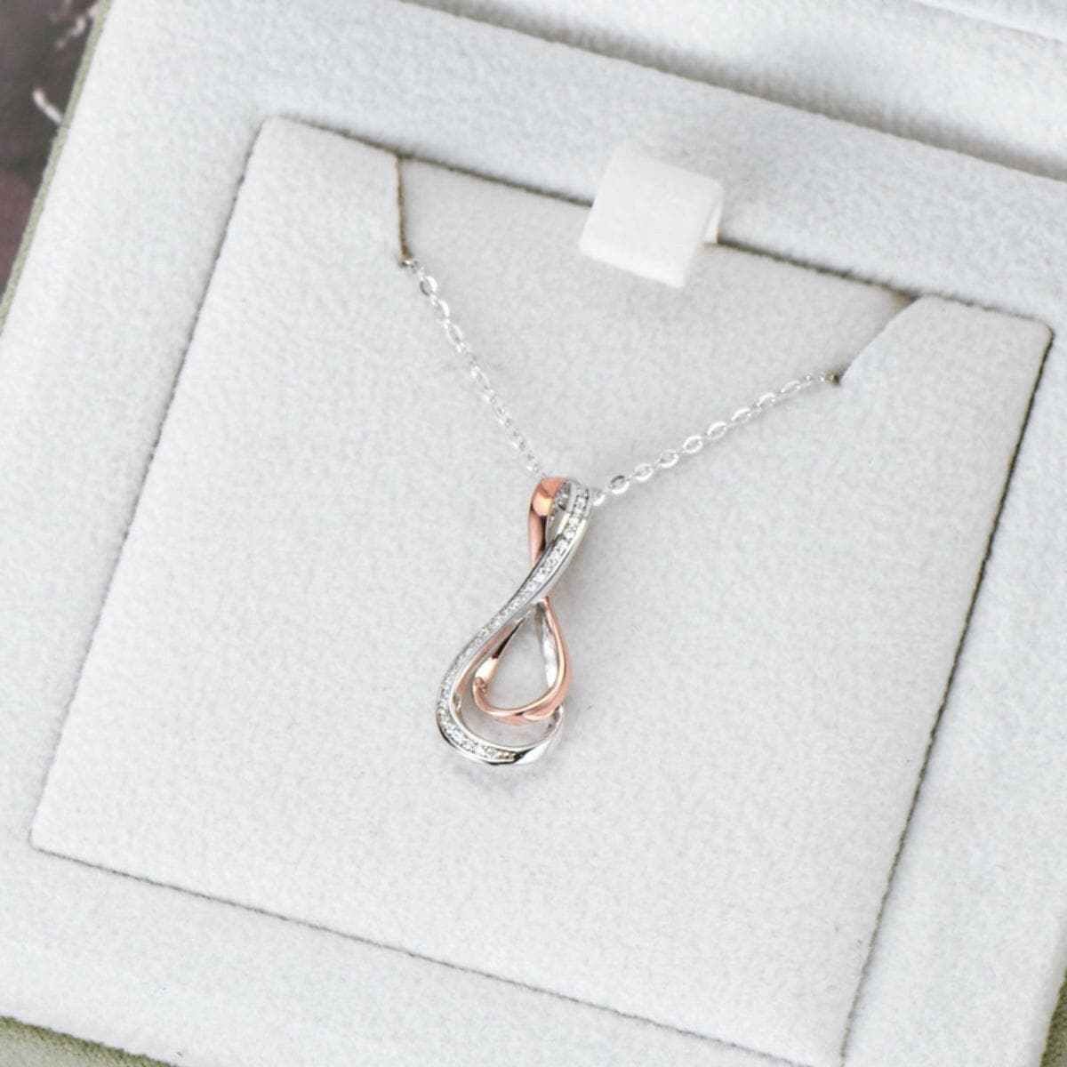 Elegant Moissanite Infinity Pendant