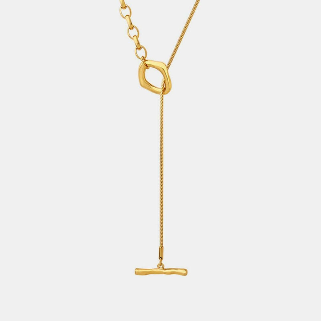Elegant dual-tone titanium necklace