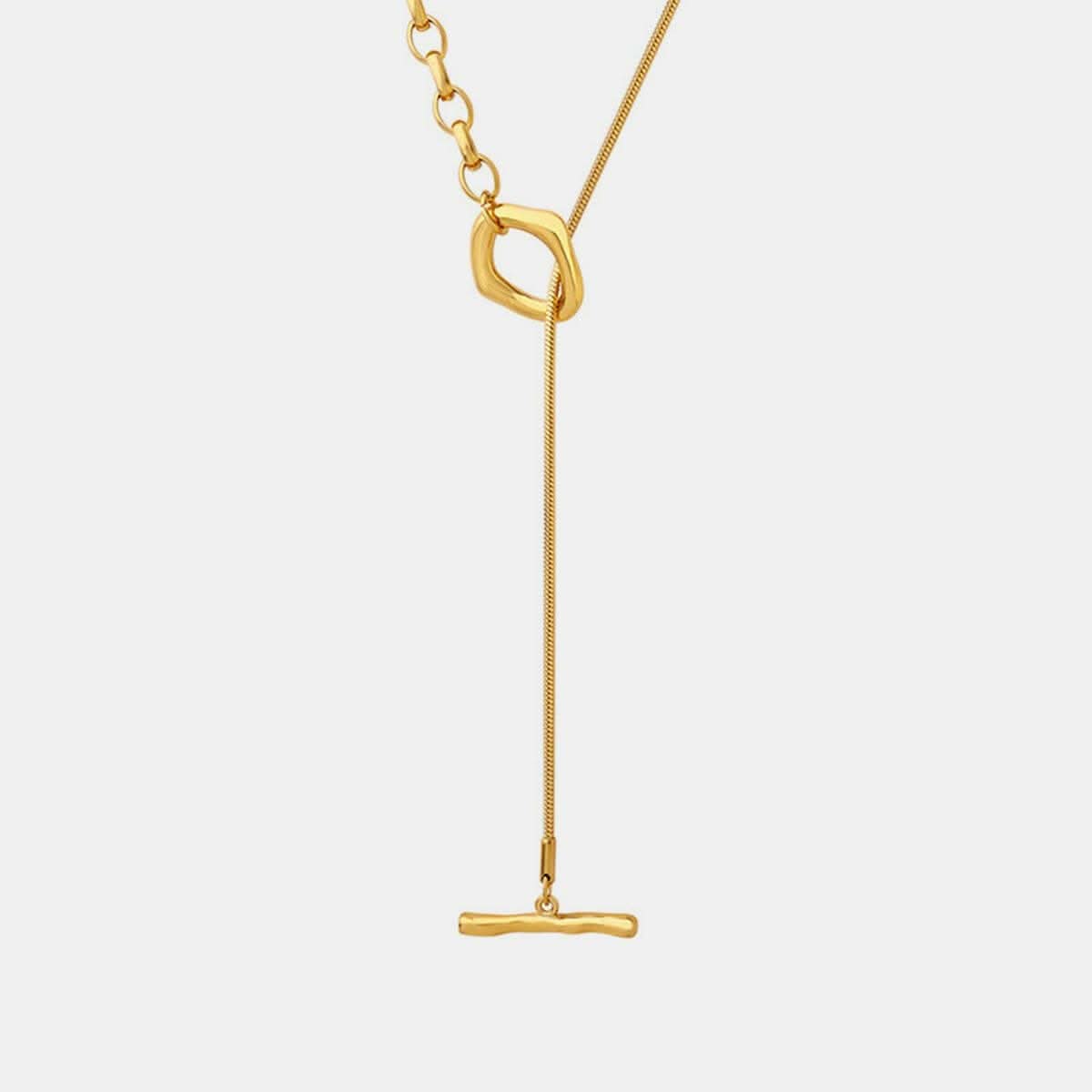 Elegant dual-tone titanium necklace