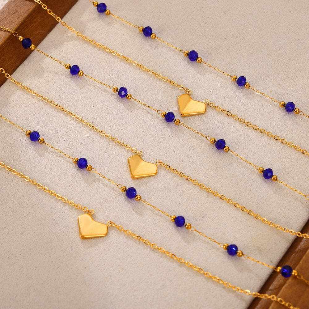Elegant titanium steel crystal necklace