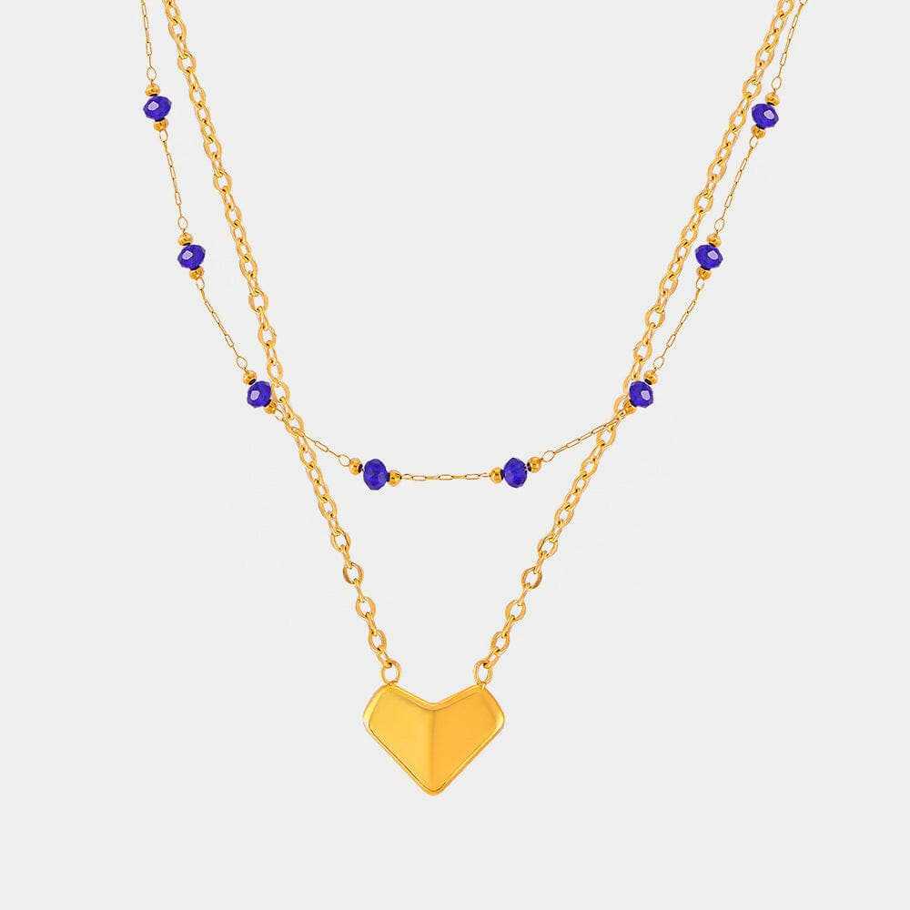 Elegant titanium steel crystal necklace