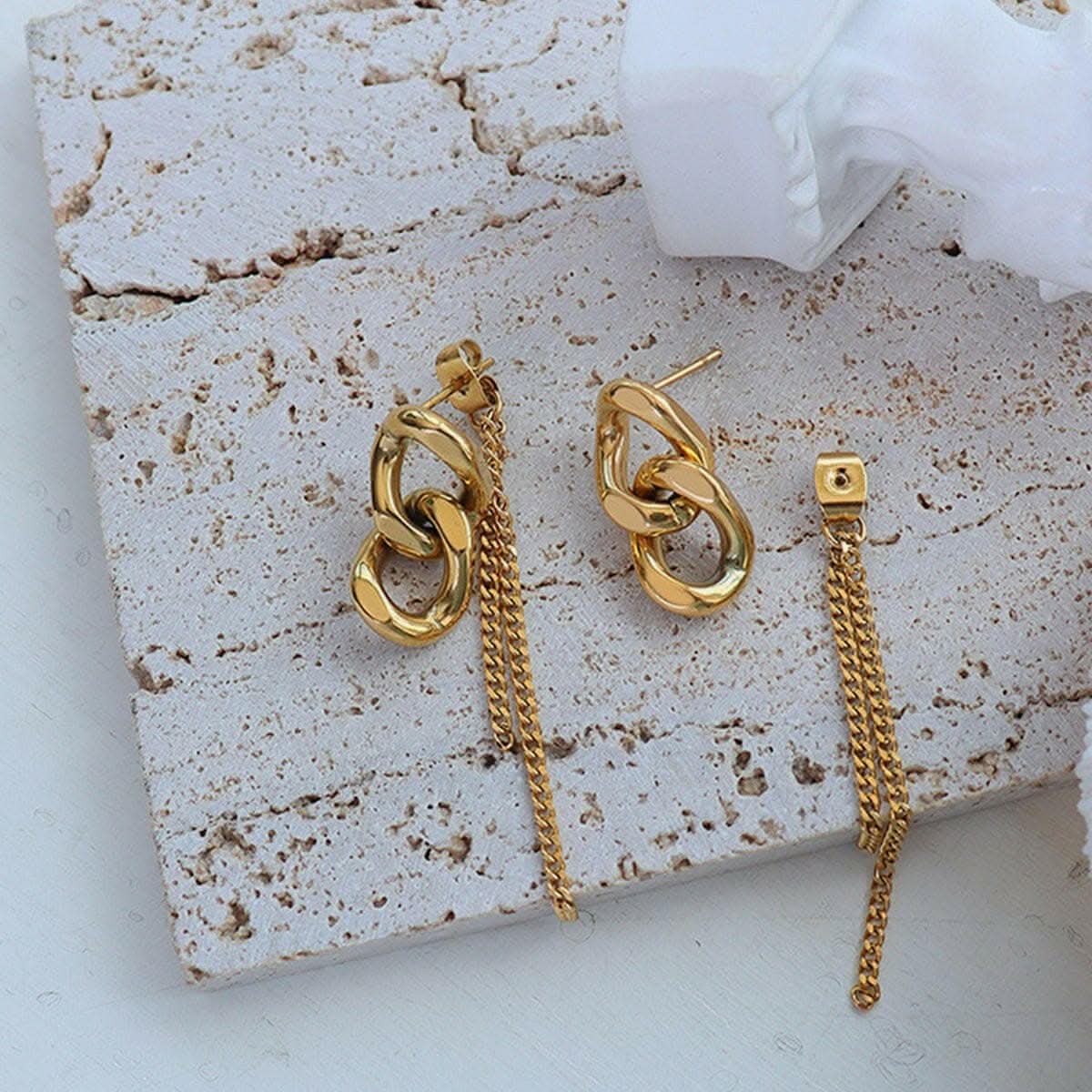 Elegant titanium steel earrings