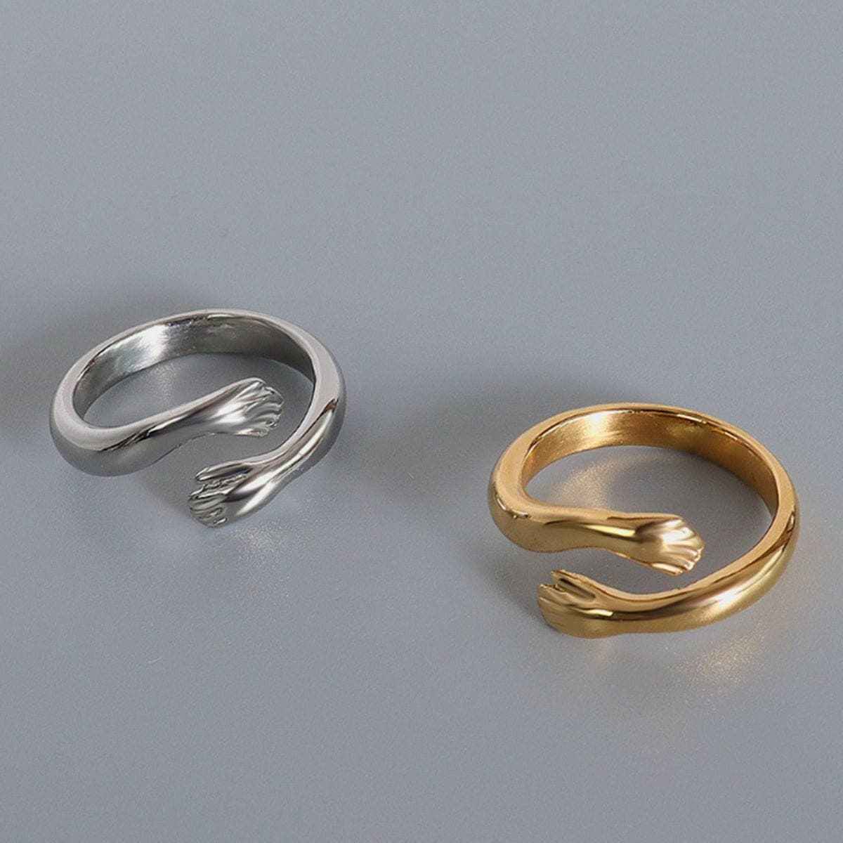Elegant titanium steel hug ring
