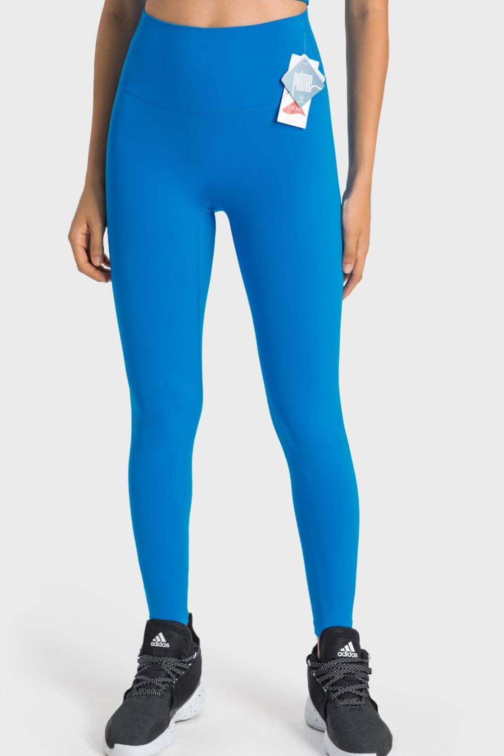 High-rise yoga leggings with wide waistband
