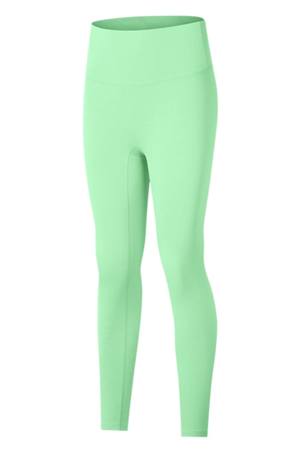 High-rise yoga leggings with wide waistband