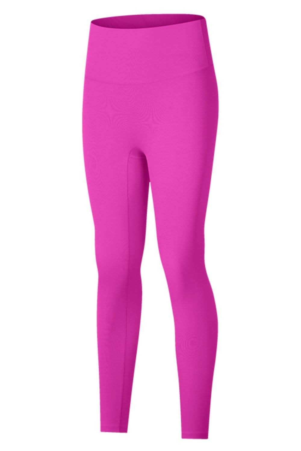 High-rise yoga leggings with wide waistband