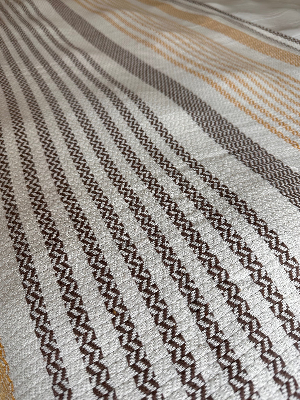 Basiclayersca Cotton Brown Pom Pom Bedspread 110 X 118