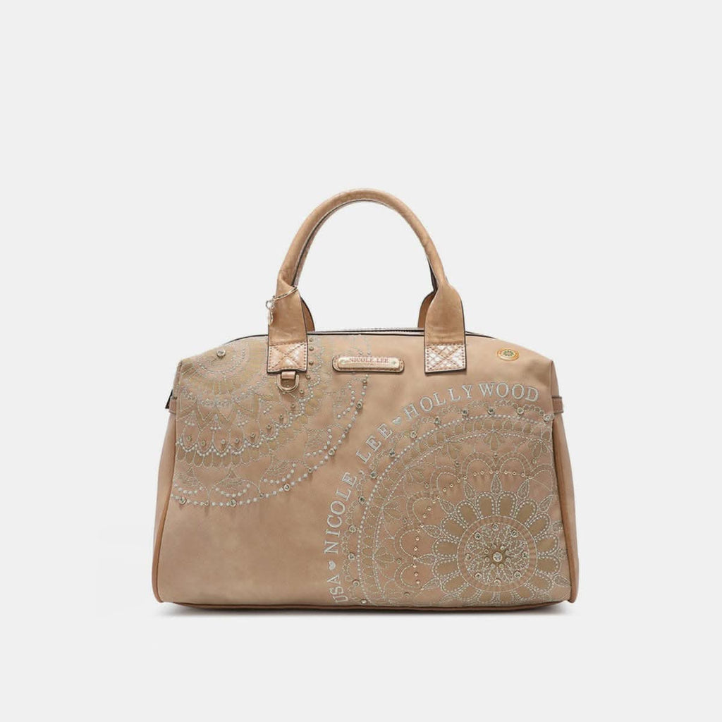 Nicole Lee rhinestone boston bag