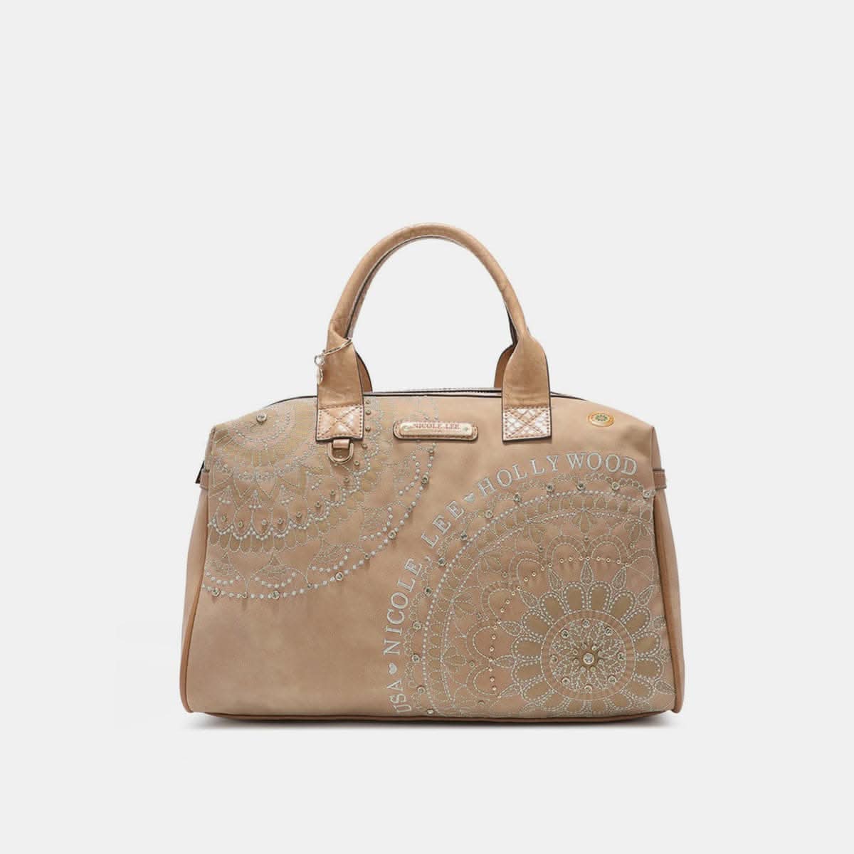 Nicole Lee rhinestone boston bag