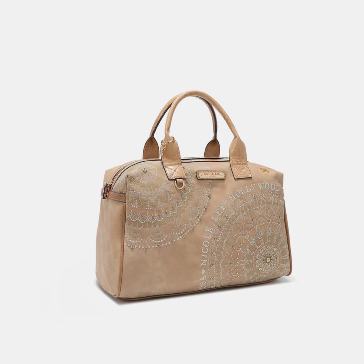 Nicole Lee rhinestone boston bag