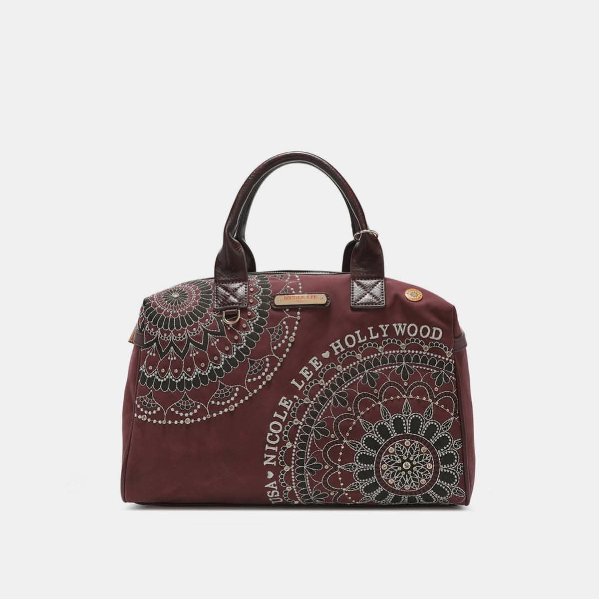 Nicole Lee rhinestone boston bag