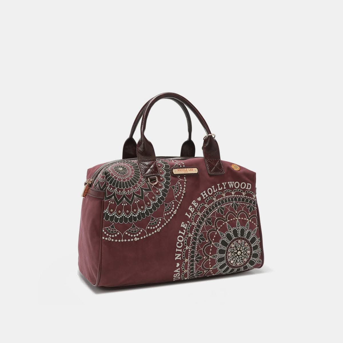 Nicole Lee rhinestone boston bag