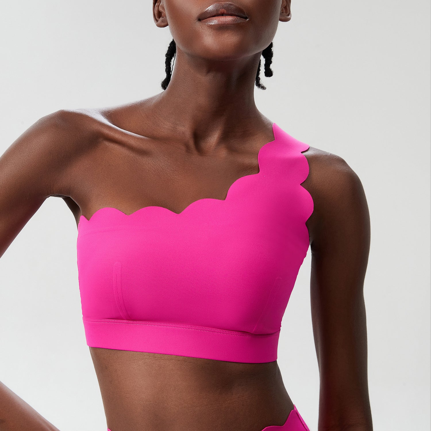 Small Wave One Shoulder Sports Underwear Women Fitness Sports Bra Running Yoga Underwear Sportbra