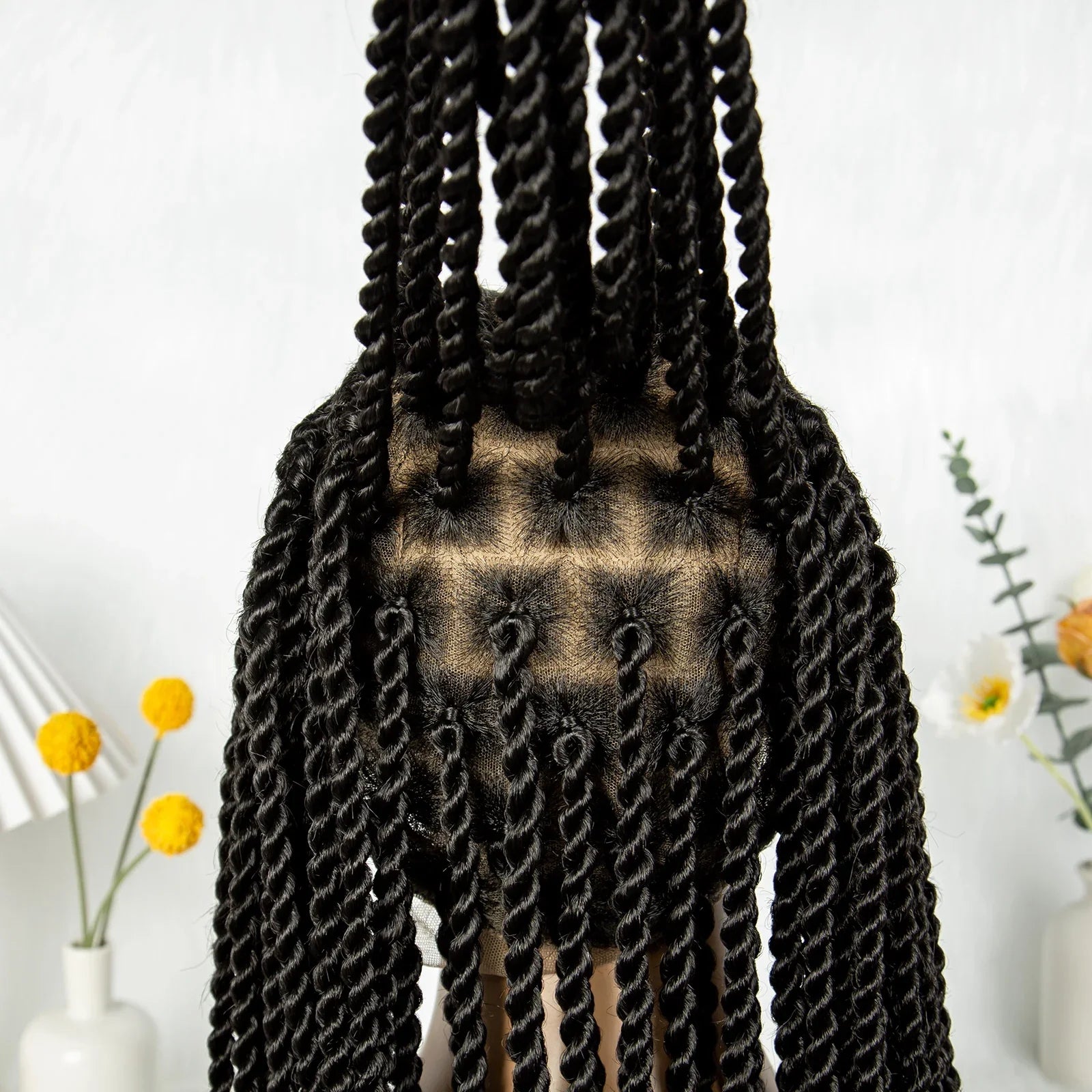 HD Lace Cornrows to Twisted Braids Wig | Full Lace Goddess Style