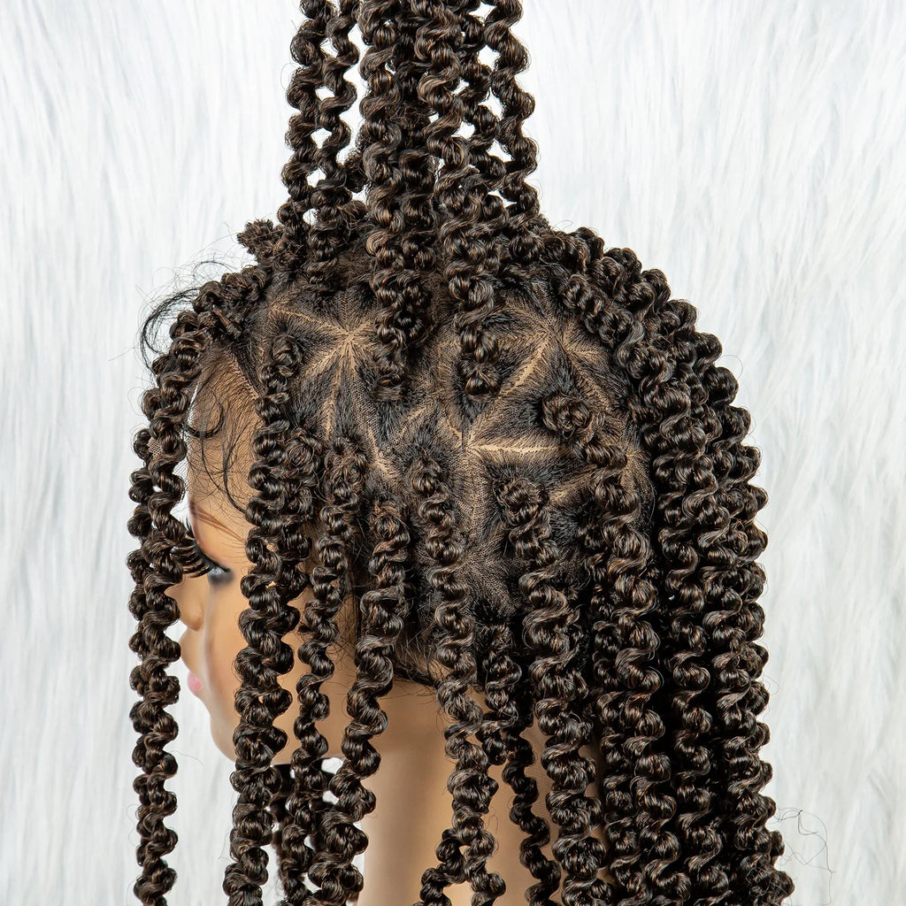 18" HD Lace Full Lace Braided Wig | Twist Braids | Baby Hair | Natural Look | Synthetic Hair