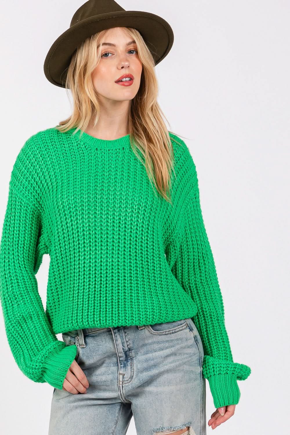 Sage + Fig cozy drop shoulder sweater