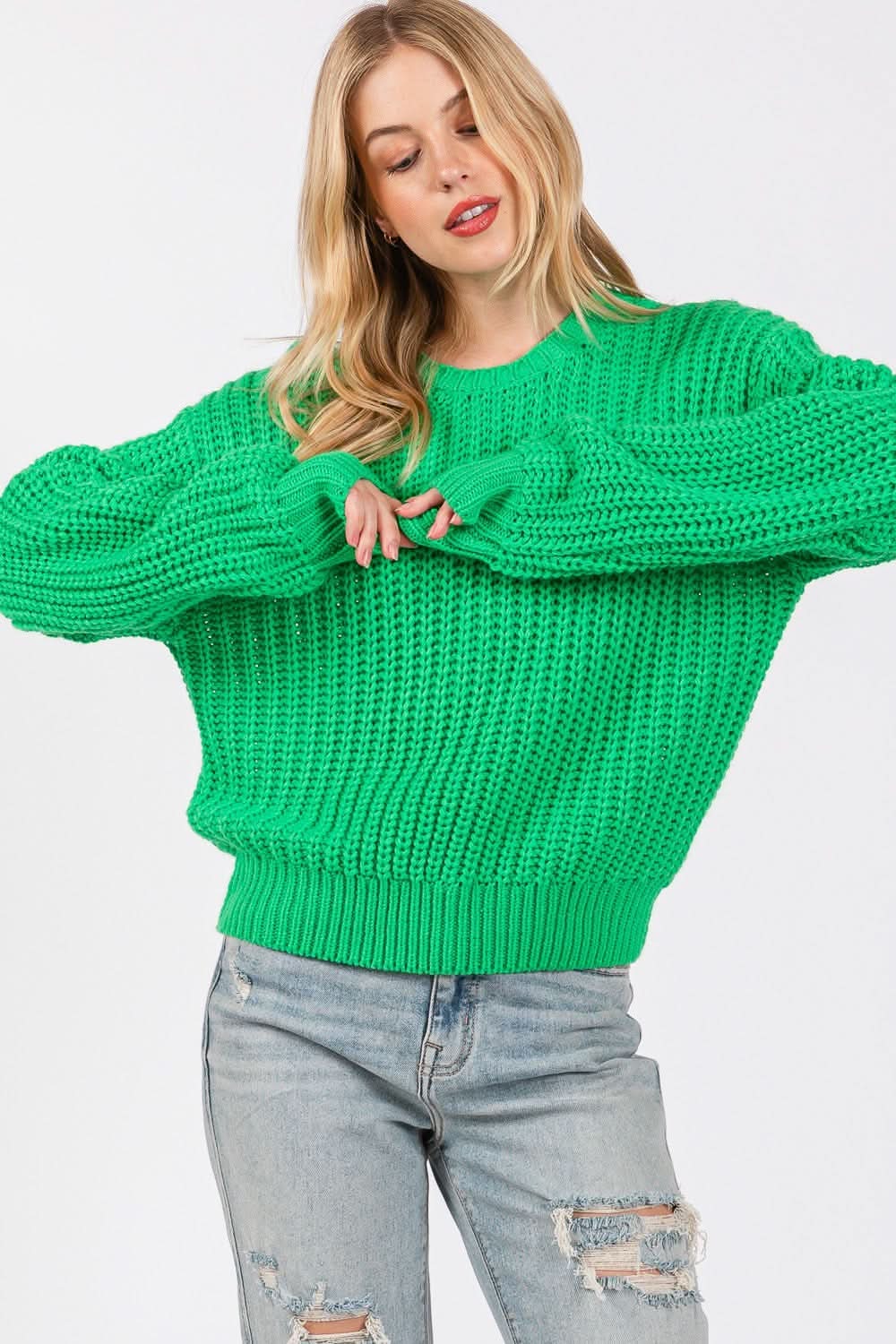 Sage + Fig cozy drop shoulder sweater