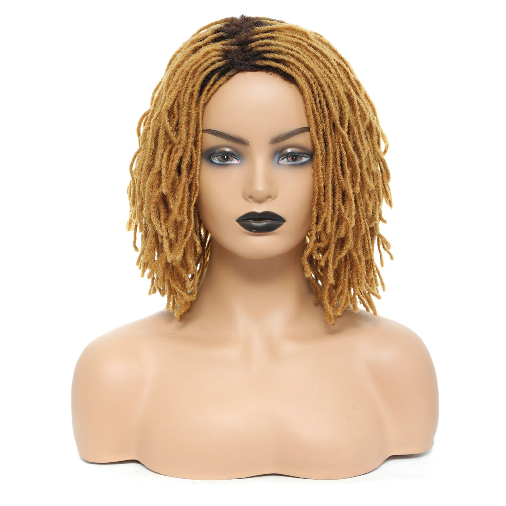 10" Short Dreadlock Wig | Afro Curly Twist | Faux Locs Braids | Heat Resistant | Black Women