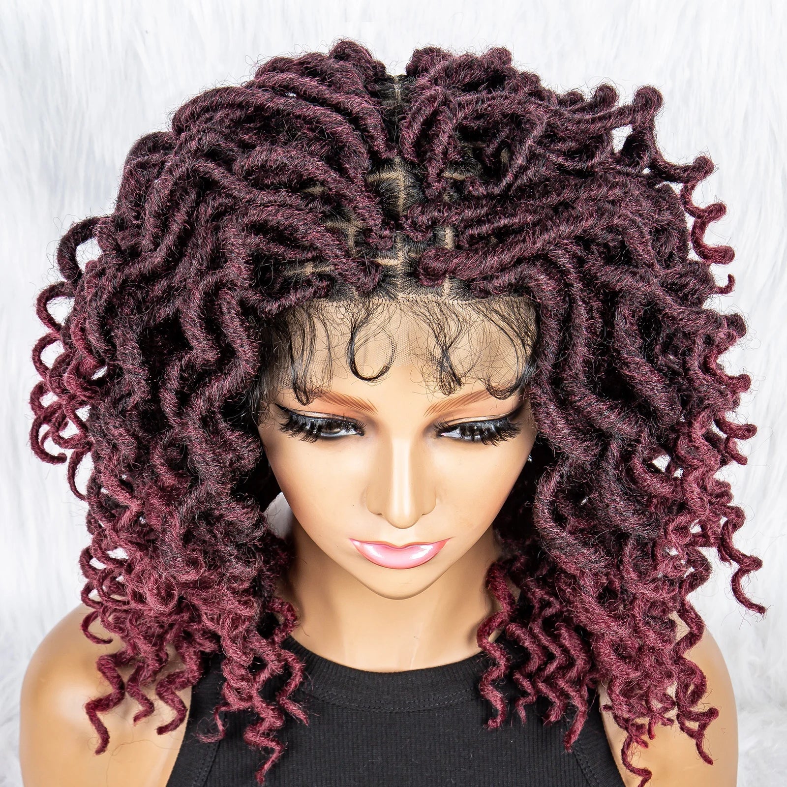 16" Synthetic Dreadlocks Braided Wig | Full Lace Crochet Style