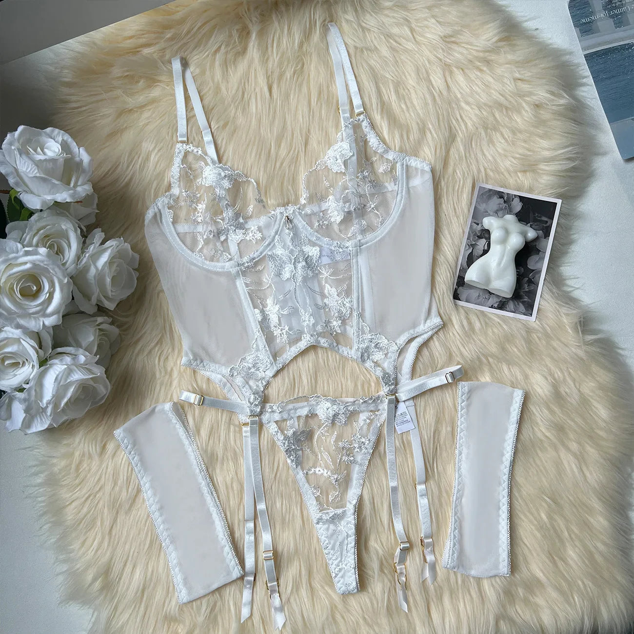 Ellolace Lingerie For Women In Offers Diamond Girl Super Sexy Push Up Lace See-Through Bra Hot Beautiful Undewear Fantasy Outfit