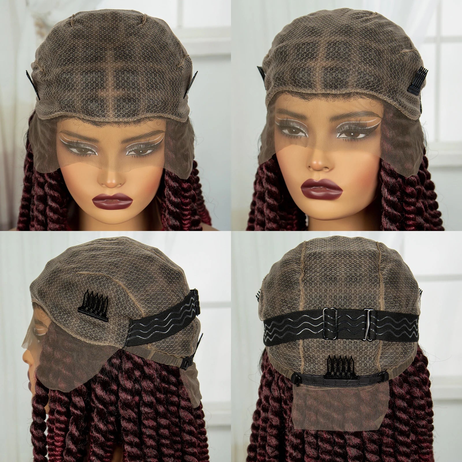 16" Twist Knotless Braids Wig | HD Full Lace | Baby Hair | Natural Look