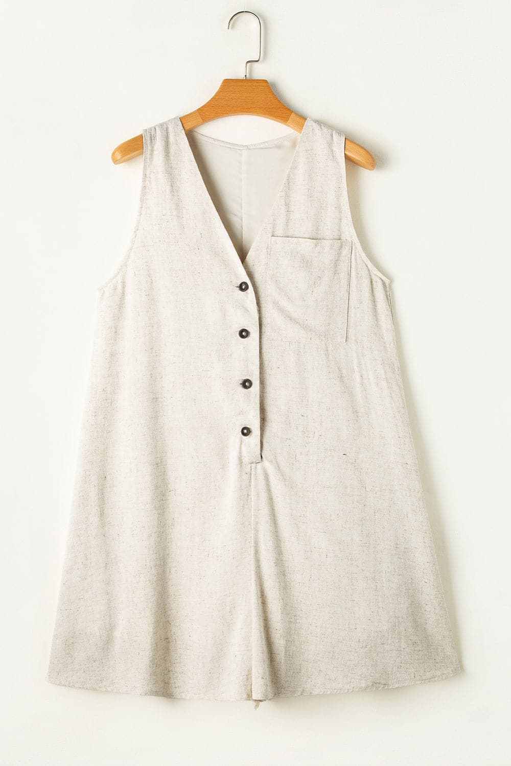Sheer v-neck sleeveless romper